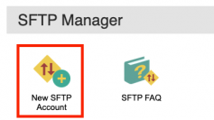 Image of New SFTP Account Button